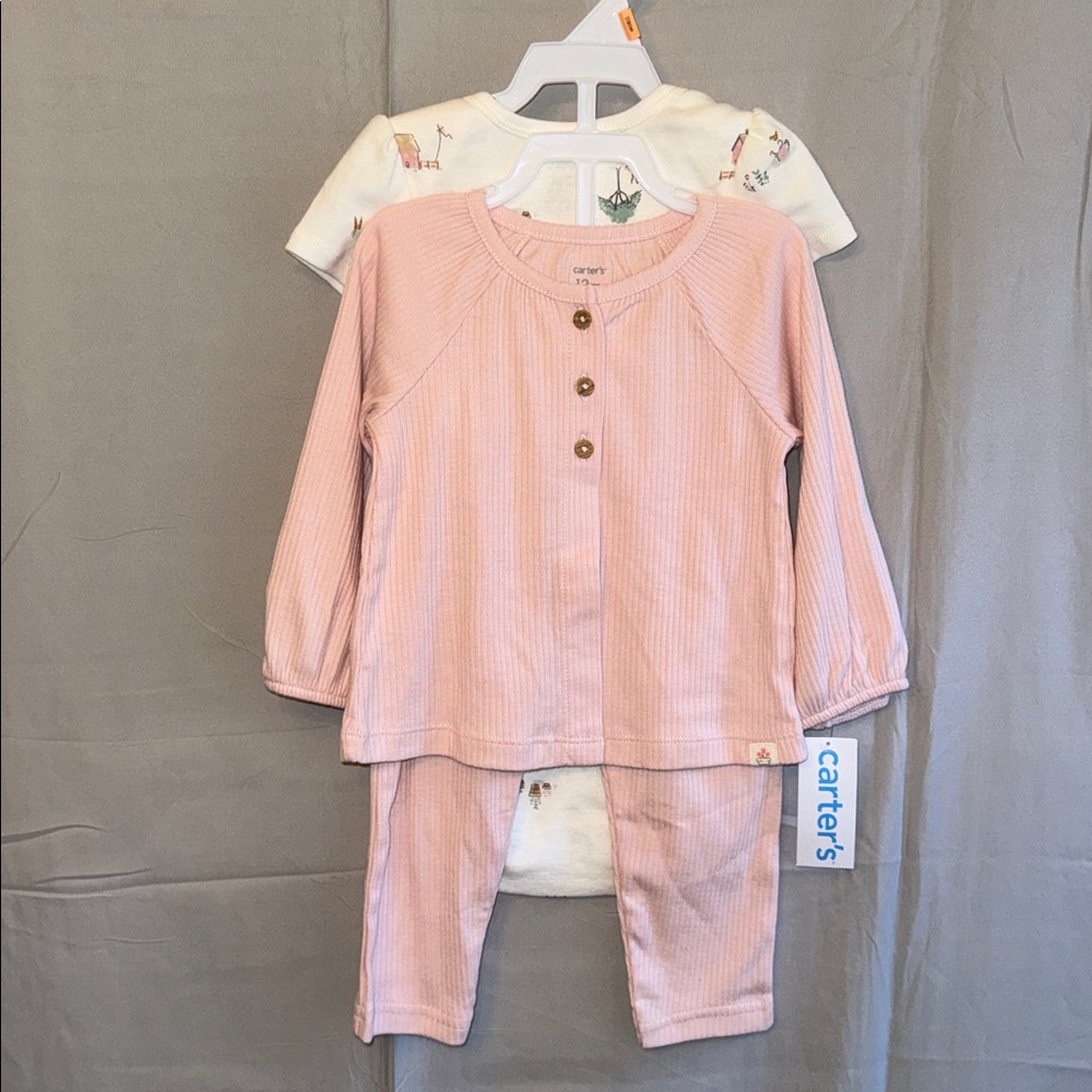 Carter's Pink and Cream Baby Outfit Collection - Picture 4 of 15